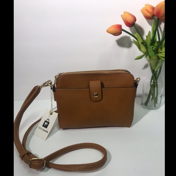 Handbags - Double compartment small crossbody bag